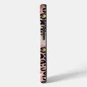 ヒョウ柄モノグラムバラ金ゴールドブラック Case-Mate iPhoneケース (裏面 / 左)