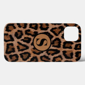 ヒョウ柄モノグラム 名前 Case-Mate iPhoneケース (裏面 (横))
