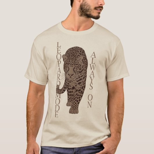 ヒョウ柄モード: 常時オン Tシャツ (正面)