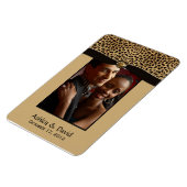 ヒョウ柄リボン宝石写真フレキシブルマグネット マグネット (左側)