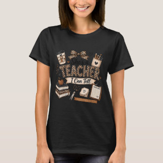 ヒョウ柄先生は分かるってバックトゥスクール教室 Tシャツ