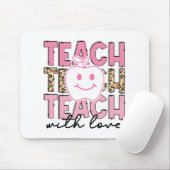 ヒョウ柄先生への感謝の気持ちを伝える Teach With Love Teach マウスパッド (マウス)