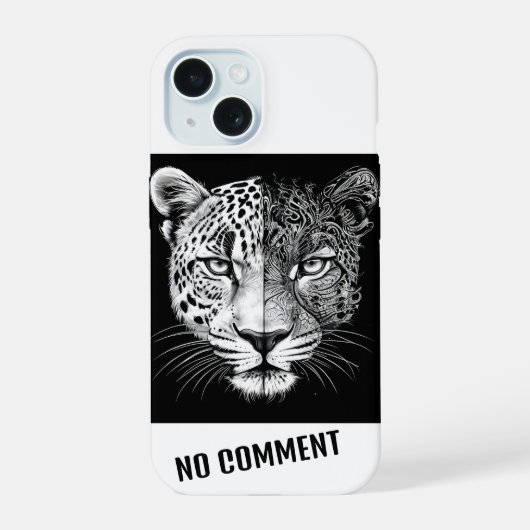 ヒョウ柄動物 iPhone 15ケース (裏面)