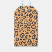 ヒョウ柄絵画動物 ギフトタグ (正面)