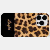 ヒョウ柄 アニマルファー オーダーメイド Case-Mate iPhoneケース (裏面 (横))