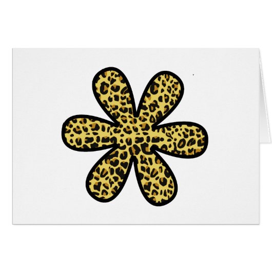 ヒョウ柄，アニマルプリント，ヒョウ茶色，花 (正面横)