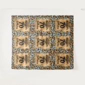 ヒョウ柄 アニマル プリント 誕生日 タペストリー (正面(横))