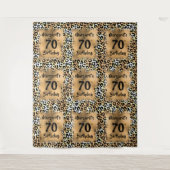 ヒョウ柄 アニマル プリント 誕生日 タペストリー (正面)