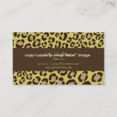 ヒョウ柄 / オリーブグリーン / 名刺 (裏面)