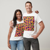 ヒョウ柄、カラフル動物柄。 Tシャツ (ユニセックス)