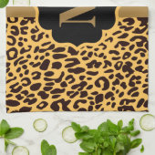 ヒョウ柄 キッチンタオル (折り畳み)