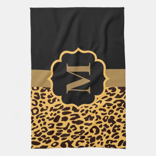 ヒョウ柄 キッチンタオル (縦)