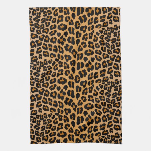 ヒョウ柄 キッチンタオル (縦)