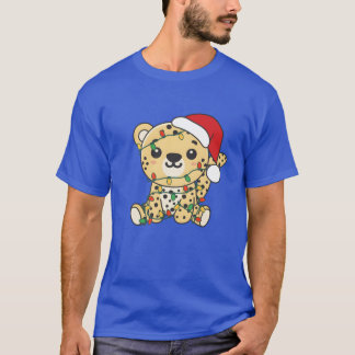 ヒョウ柄 クリスマス 冬 動物 ヒョウ 友達 Tシャツ