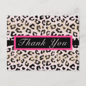 ヒョウ柄 サンクス ポストカード (正面)