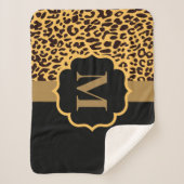ヒョウ柄 シェルパブランケット (正面)