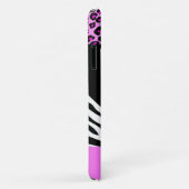 ヒョウ柄，ゼブラ柄，アニマルプリント，ピンク Case-Mate iPhoneケース (裏面/右)