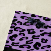 ヒョウ柄、ゼブラ柄、アニマルプリント、紫 ビーチタオル (インサイチュ)