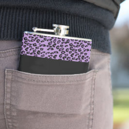 ヒョウ柄、ゼブラ柄、アニマルプリント、紫 フラスク