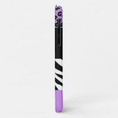 ヒョウ柄、ゼブラ柄、アニマルプリント、紫 Case-Mate iPhoneケース (裏面/左)