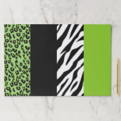 ヒョウ柄，ゼブラ柄，アニマルプリント，緑 ペーパーパッド (インサイチュ)