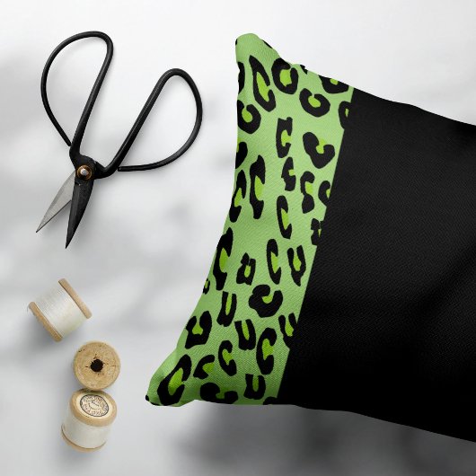 ヒョウ柄，ゼブラ柄，アニマルプリント，緑 枕カバー