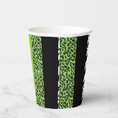 ヒョウ柄,ゼブラ柄,アニマルプリント,緑 紙コップ (右)