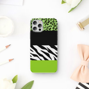 ヒョウ柄,ゼブラ柄,アニマルプリント,緑 iPhone 11 ケース