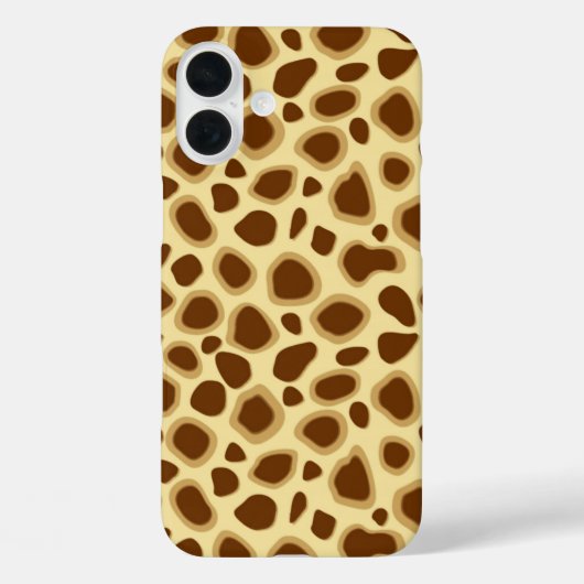 ヒョウ柄 – チョコレートブラウンとカメルタン Case-Mate iPhoneケース (裏面)