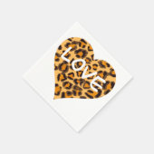 ヒョウ柄、チーズデザイン スタンダードカクテルナプキン (角)