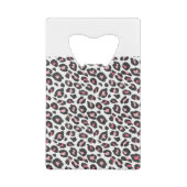 ヒョウ柄，チーズプリント，ピンクガーリー, クレジットカード栓抜き (裏面)