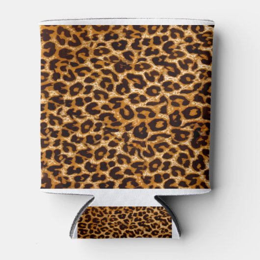 ヒョウ柄，チーズプリント，ピンクガーリー, 缶クーラー (正面)