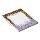 ヒョウ柄，チーズ，トレンディー,フローラ，甘い， ノートパッド (アングル)