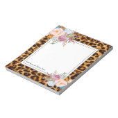 ヒョウ柄,チーズ,トレンディー,フローラ,甘い, ノートパッド (回転)