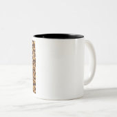 ヒョウ柄、チータプリント、ピンクガーリー、 ツートーンマグカップ (正面右)