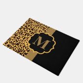 ヒョウ柄 ドアマット (アングル)