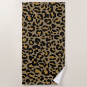 ヒョウ柄（ナチュラル） 2 ビーチタオル (正面)