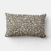 ヒョウ柄 ニュートラル 名前 おしゃれ トレンディー インテリア ライト ランバークッション (裏面)