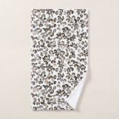 ヒョウ柄 バスタオルセット (ハンドタオル)