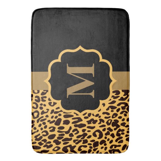 ヒョウ柄 バスマット (正面縦)