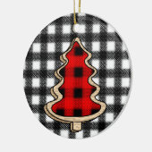 ヒョウ柄、バッファロープライド、クリスマスツリー セラミックオーナメント (左)