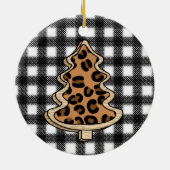 ヒョウ柄、バッファロープライド、クリスマスツリー セラミックオーナメント (裏面)
