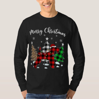 ヒョウ柄 バッファロー プリント ウェアフォックステリア クリスマス Tシャツ