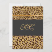 ヒョウ柄+パール スワール/ヴィンテージ 招待状 (正面)