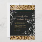 ヒョウ柄+パール スワール/ヴィンテージ 招待状 (裏面)