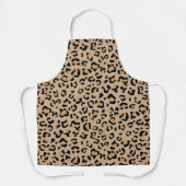 ヒョウ柄,ヒョウ柄の斑点,ヒョウ柄 エプロン (正面)