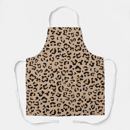 ヒョウ柄,ヒョウ柄の斑点,ヒョウ柄 エプロン (正面)