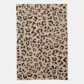 ヒョウ柄，ヒョウ柄の斑点，ヒョウ柄 キッチンタオル (縦)