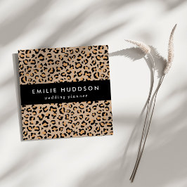 ヒョウ柄，ヒョウ柄の斑点，ヒョウ柄 スクエア名刺