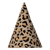 ヒョウ柄，ヒョウ柄の斑点，ヒョウ柄 パーティーハット (右)